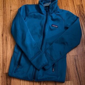 Patagonia teal zip up